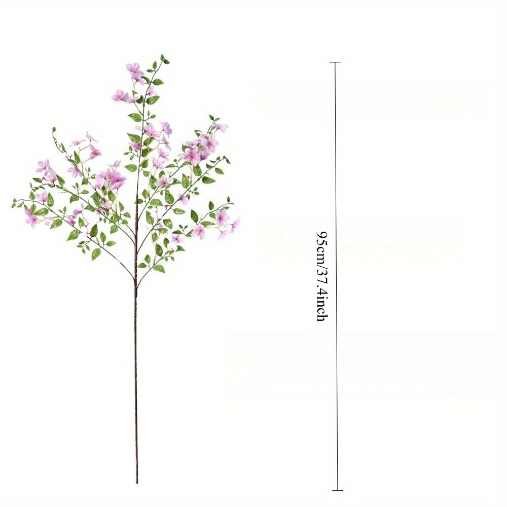 1Ps Outdoor Wedding Simulation Single 7-prong 37.4-inch Fake Flower Decoration for Outdoor Patio Garden Home Wedding Holiday Party Decoration