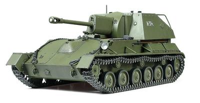 Tamiya 1/35 Военная миниатюра Серия Нет. 348 Советская самоходная артиллерийская установка СУ-76М Пластиковая модель 35348