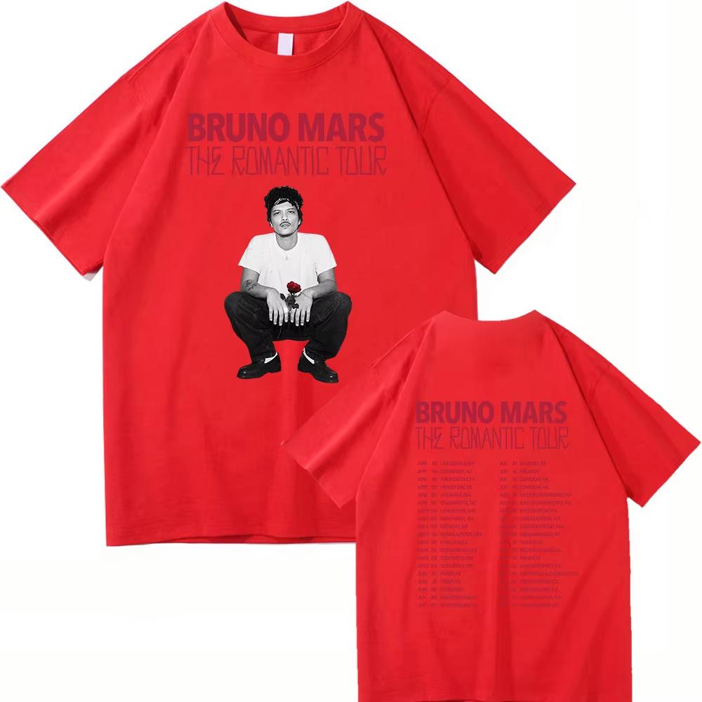 2026 The Romantic Album T Shirt Bruno Mars The Romantic Tour  Men Women Clothing Vintage Harajuku High Quality Cotton Tshirts