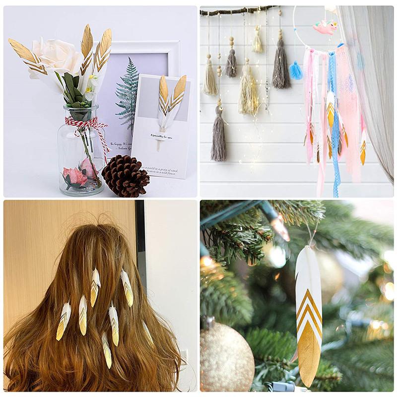 10/20 шт. Золотые утиные перья DIY рукоделие украшение свадебная шляпа перья для изготовления ювелирных изделий ловцы снов плюмаж ремесла 10-15 см
