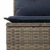 8 Piece Garden Sofa Set with Cushions Gray Poly Rattan
