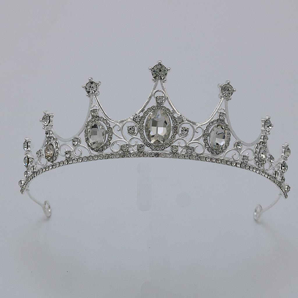 Свадебные аксессуары для волос Свадебный головной убор Сплав Цветной бриллиант Легкая роскошь Ретро Простая стразовая корона Гальванопокрытие Банкетная корона