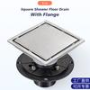 Modern 4 Inch Shower Drain Stainless Steel Square Bathroom Shower Floor Drain