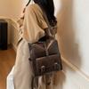 Retro Fashion Backpack Women's New Simple Versatile College Student Class Shoulder Bag Backpack