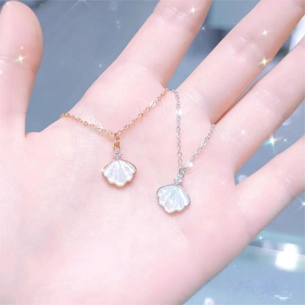 Ожерелье из стерлингового серебра S999 пробы с одной ракушкой, женские серьги с нишевым дизайном, универсальное ожерелье из рябчика премиум-класса, оптовая продажа