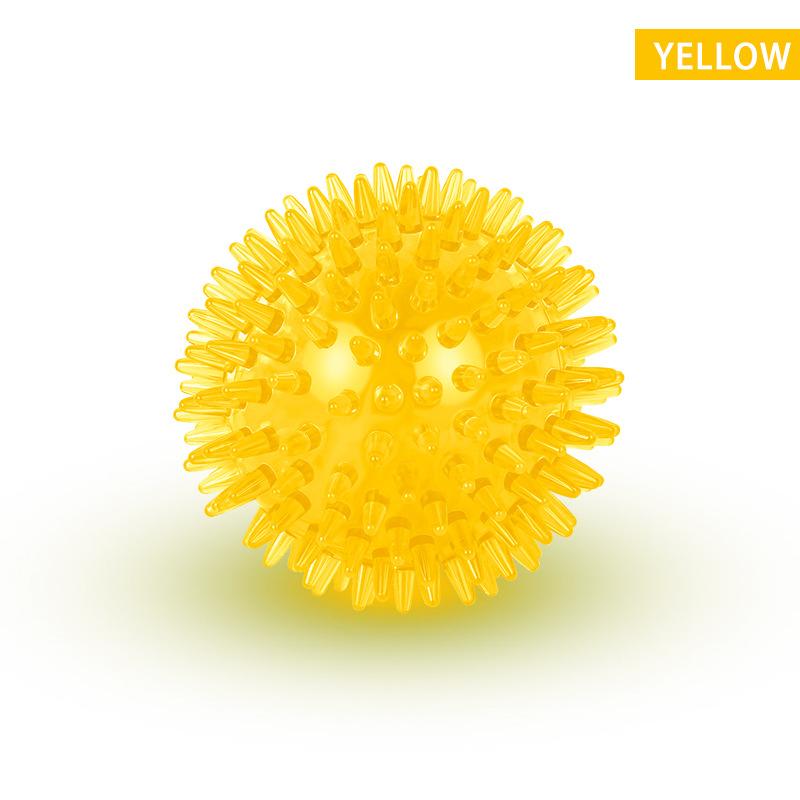 Interactive Squeaky TPR Bite-resistant Bouncy Balls Pet Toy Bright Colors Outdoor Training For Dog and Cat 1Pcs Soft Burr Teeth Cleaning  Handmade