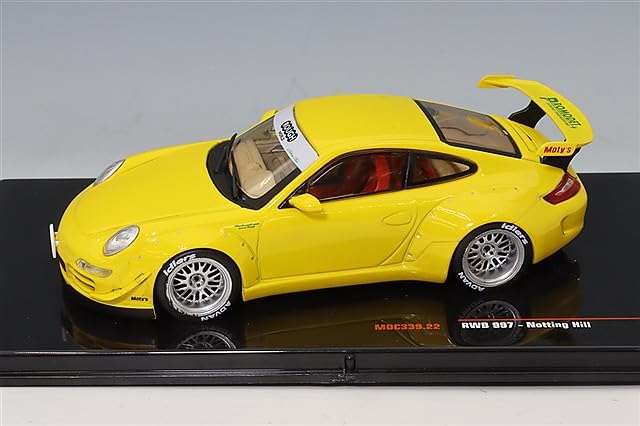 Kokusai Boeki ixo Масштабная модель RWB 997 Желтая Готовая модель MOC339 1/43