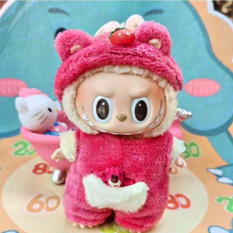 17 см Милая Мини Плюшевая Кукла Одежда Наряд Аксессуары Куклы Идол Медведь Комбинезон Одежда DIY Подарок Детям