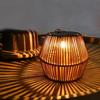 Солнечный плетеный вручную бамбуковый и ротанговый подвесной светильник, для декоративного освещения во дворах и садах, солнечный уличный садовый подвесной светильник