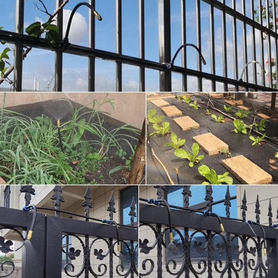 Drip Irrigation System Garden Watering System with 360 Degree Adjustable Nozzles Mist Irrigation System for Garden Yard Lawn Plants