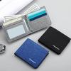 Men Wallet Solid Color Large Capacity Business Style Capacity Multiple Slot Large Label with Metal Firm Sticthing