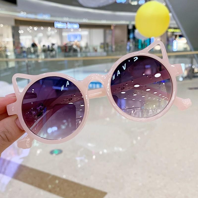 Детские солнцезащитные очки с кошачьими ушками для мальчиков и девочек, симпатичные солнцезащитные очки, персонализированные детские игрушечные очки