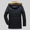 Зимняя мужская куртка, повседневная утепленная парка с хлопковой подкладкой, длинное пальто с капюшоном, теплое меховое пальто