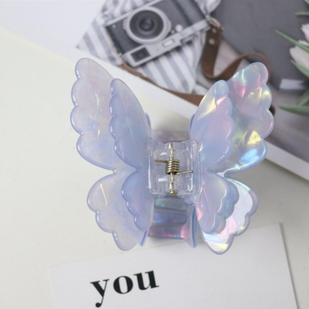 Small Size Butterfly Hair Clip Acetate Shark Clip Sweet Style Fairy Hair Gripper Women & Girls