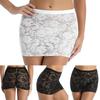 Sheer See-through Lace Skirts Fashion Flower Pattern Sexy Lingerie Mid Waist Elastic Waistband Miniskirt Womens Costumes