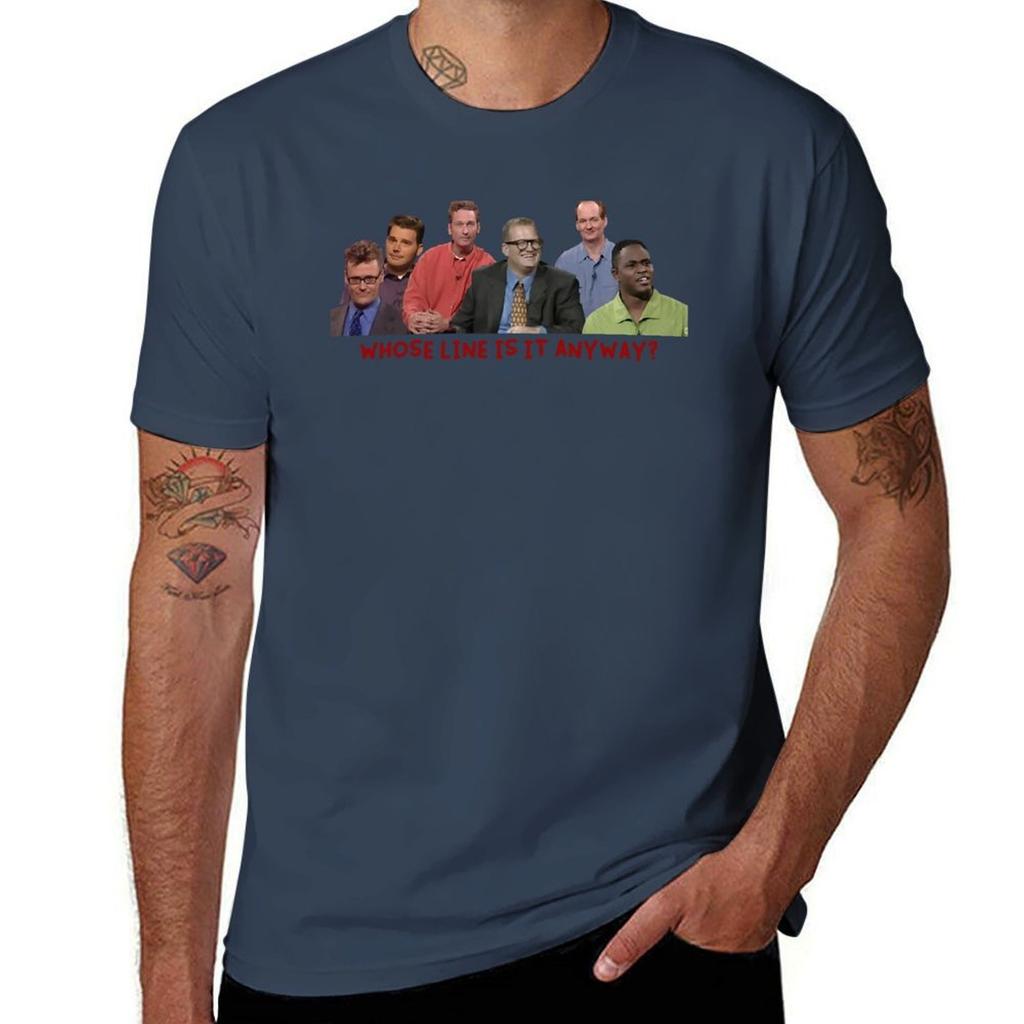 Whose Line is it Anyway Cast! T-Shirt cotton tshirt 100% man t shirt cotton high quality anime t shirts oversize T-Shirt