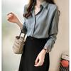 SURE XIAO STORY Autumn Women  Fashion Blouses Solid Plus Size Female Clothes Loose Shirt Long BLOUSE TOP SHIRTS