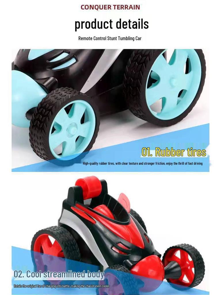 Double-Sided Remote Control Stunt Car - Rechargeable Electric Racing Toy for Kids