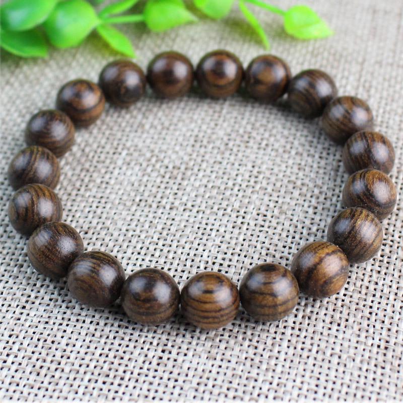 Браслеты из сандалового дерева 10 мм с одной петлей - буддийские бусины унисекс, четки, ювелирные изделия