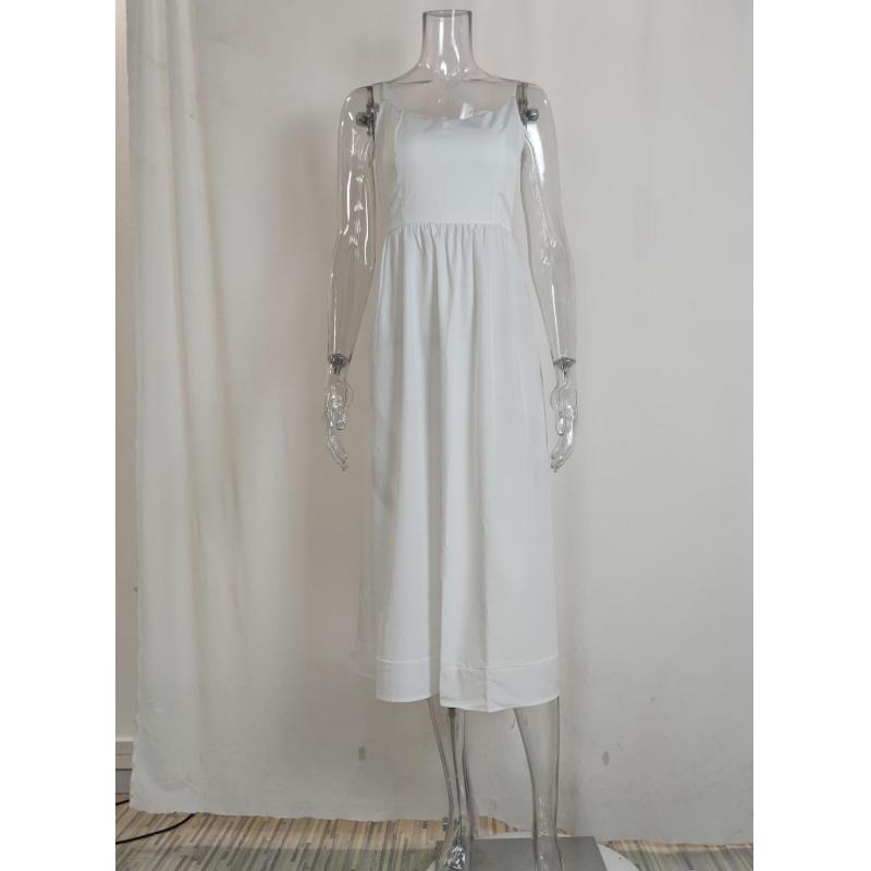 Летнее однотонное платье больших размеров, летняя тонкая рубашка без рукавов с квадратным вырезом, большой подол, модные свободные пляжные вечерние элегантные платья, ночная рубашка, S-3XL