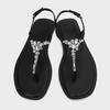 Fashion Shiny Crystal Beading Flat Sandals Women Famous Designer Thong Sandalias Mujer Rhinestone Band Sandalias De Mujer Verano 2025