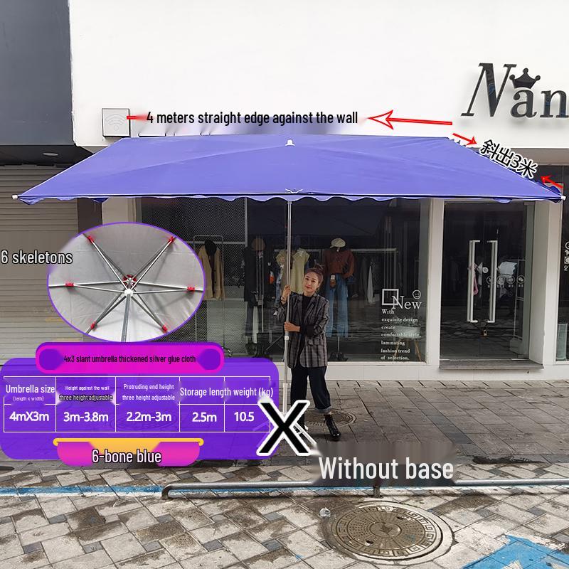 Складной уличный коммерческий солнцезащитный зонт с наклоном и козырьком