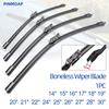 1PC Top  Lock 16mm Car Windshield Wiper Blades Universal Soft Rubber Frameless Bracketless Car Wipers  14" 16" 17" 18" 19" 20" 21" 22" 24" 25" 26" 30"