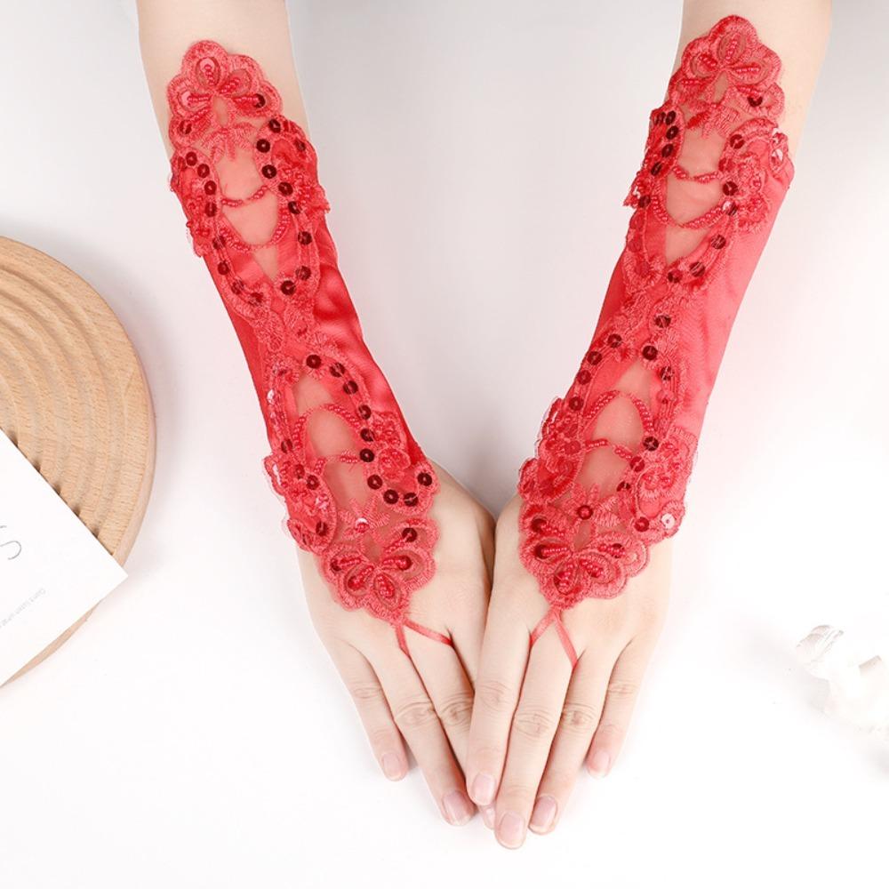 Праздничное платье Свадебные свадебные перчатки Аксессуары для одежды Свадебное платье Варежки Вечерний выпускной декор Леди