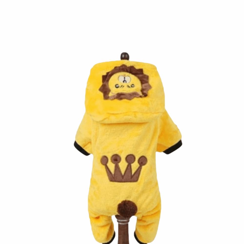 Soft Fleece Pet Dog Clothes Warm Hoodies Coral Velvet Puppy Clothes Tigger Pattern Cartoon Design Dog Jumpsuits Small Dogs