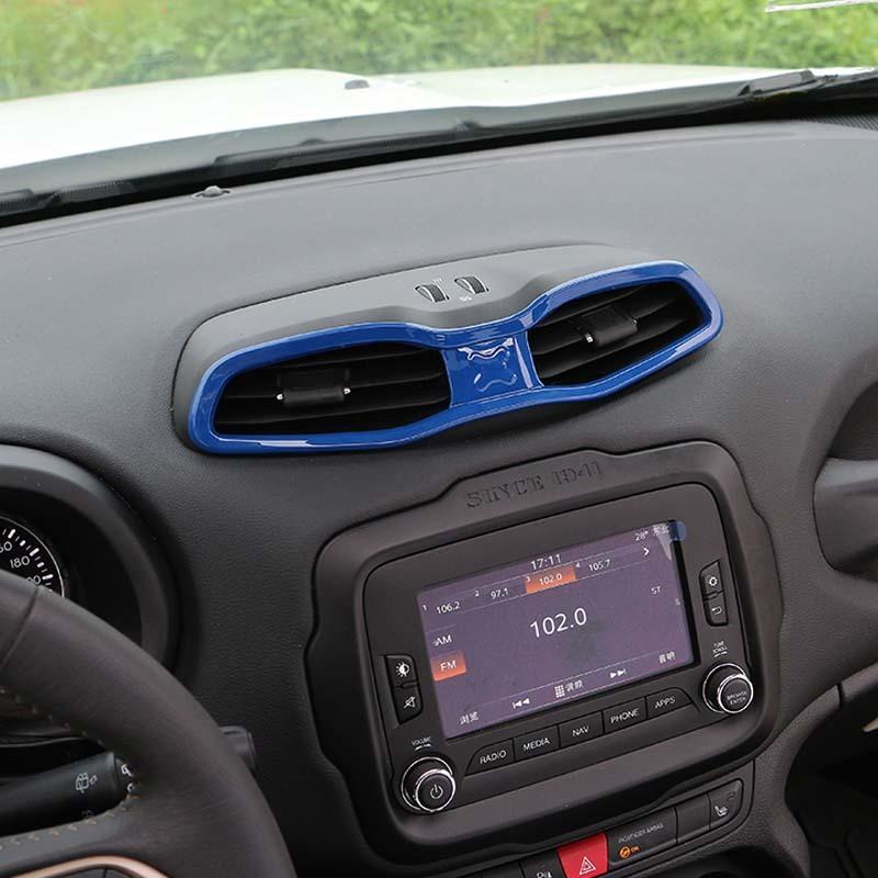 ABS салон центральный воздухозаборник декоративная наклейка рамка украшения для Jeep Renegade 2016 Up автомобильные аксессуары