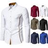 Men Shirts Slim Fit Male Shirt Solid Long Sleeve British Style Cotton Men's Shirt Office