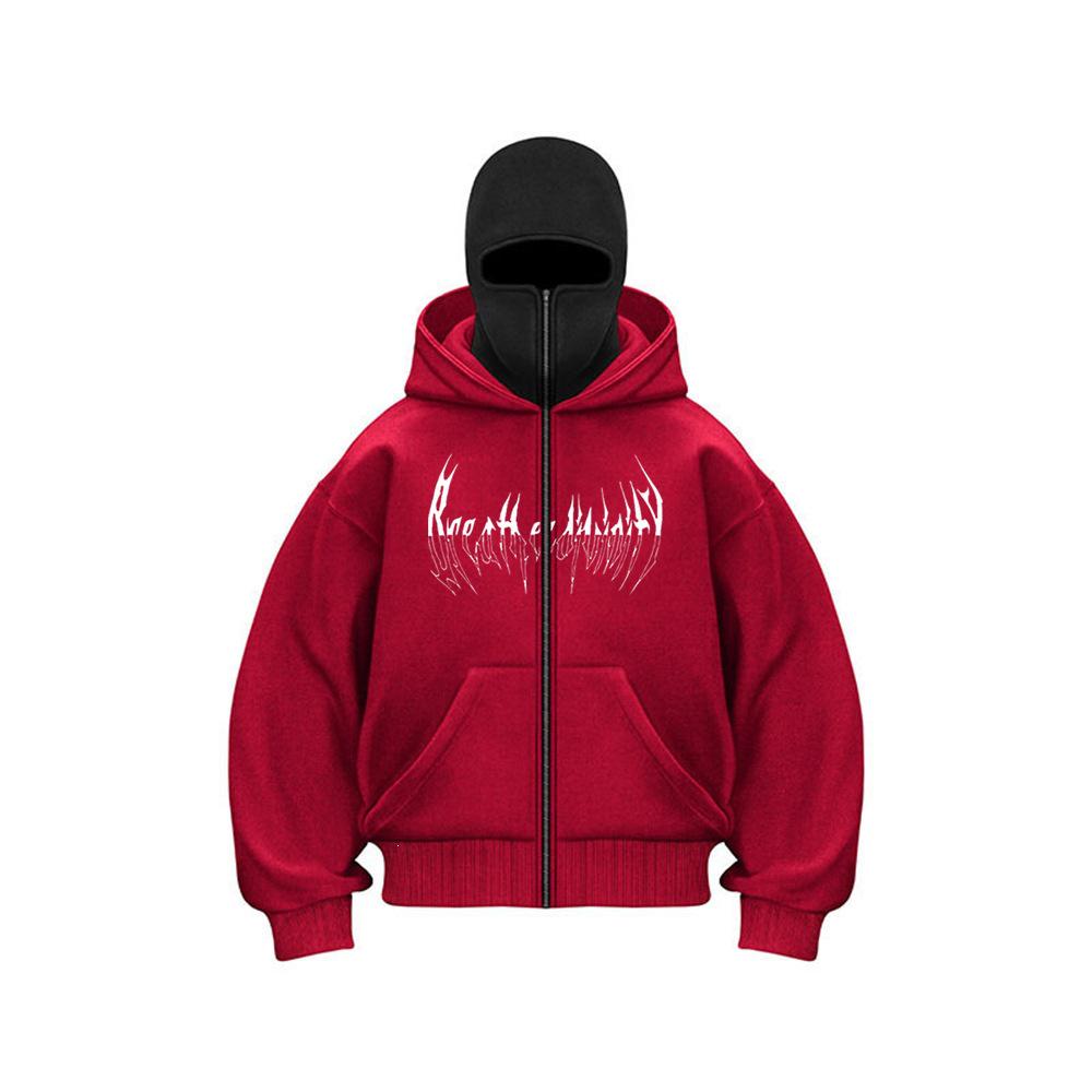 Trendy DIY Plain Zipper Hooded Sweatshirt for Men & Women - Double Hood, Perfect for Spring and Autumn