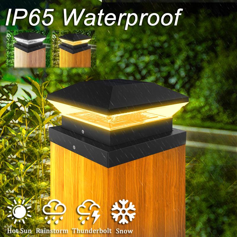 4 шт. Солнечный свет, уличный IP65, солнечный столб, лампа на вилле, столб, лампа для забора, ворот, светодиодная лампа для дома, ворот, патио, сада