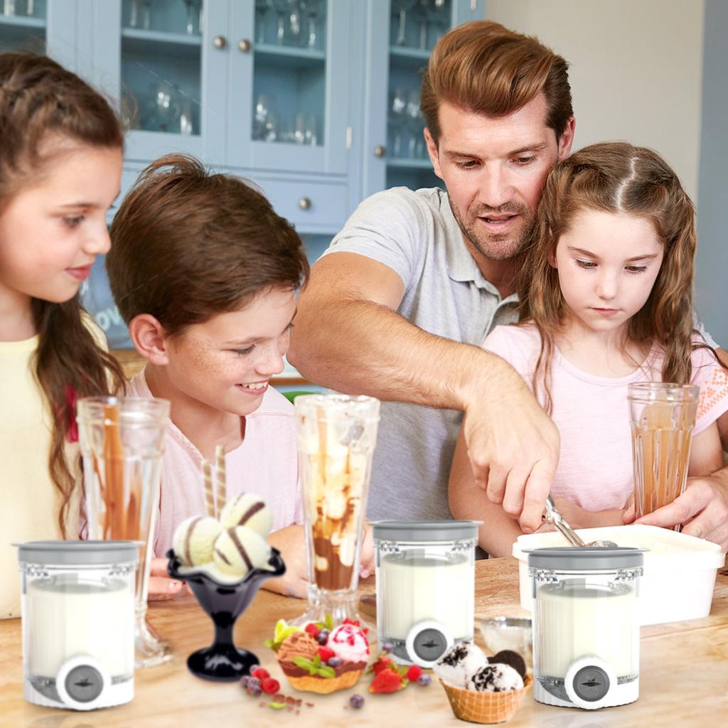 Compatible With NC700 Series Ice Cream & Soft Serve Makers, Free & Dishwasher Safe, Lids