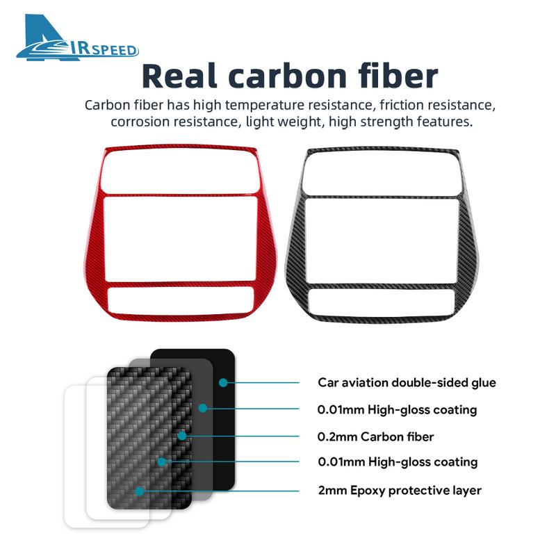 Real Soft Carbon Fiber For Toyota Prius 2016 2017 2018 LHD RHD Car Central Control Panel Warning Light Frame