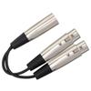 Hosa XLR Y Cable 15cm Female x2 to Male YXF-119