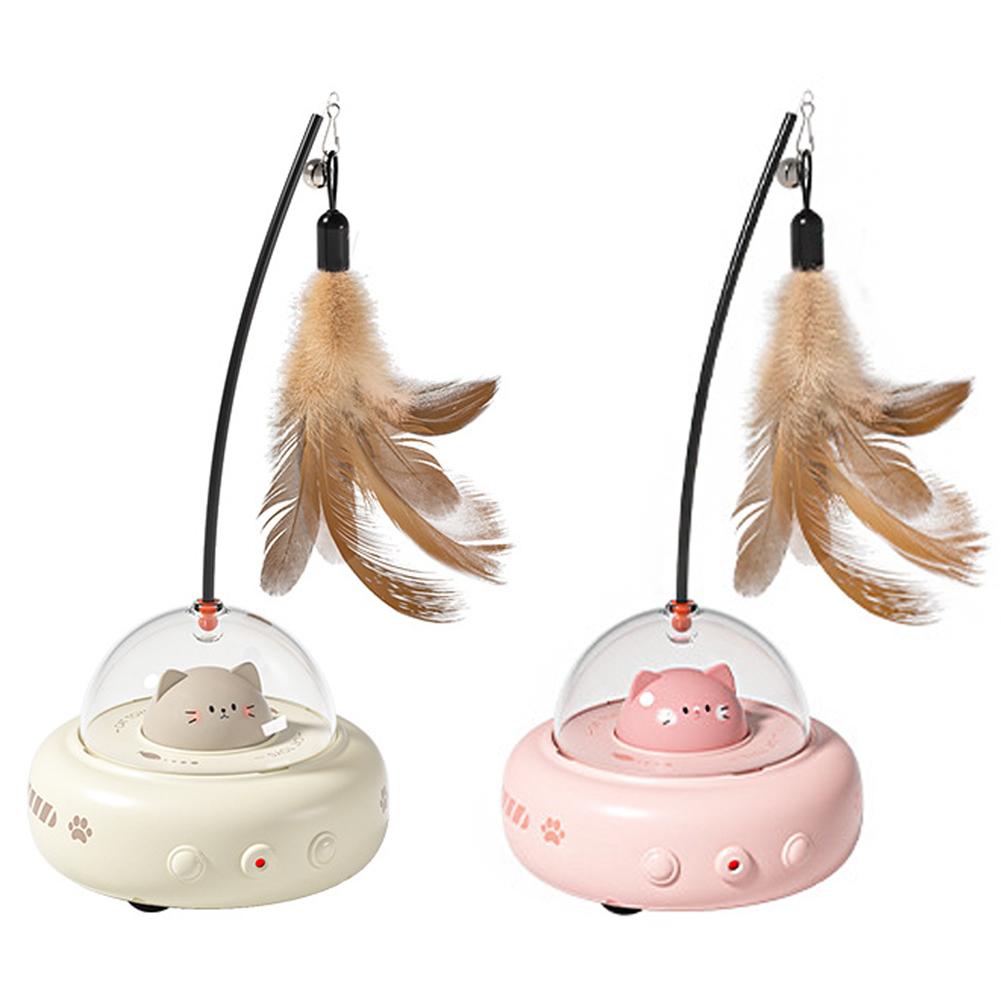 Электрическая интерактивная игрушка для кошек, игрушки для домашних животных с перьями, палочка-дразнилка для кошек, перезаряжаемые электрические сенсорные игрушки для домашних животных для обучения преследованию