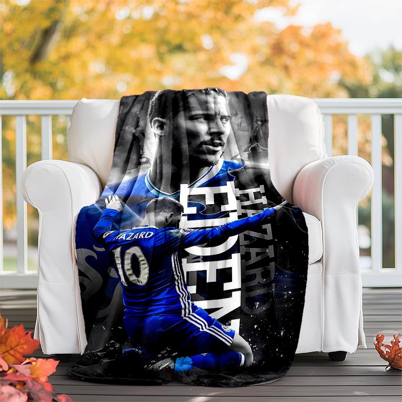 Chelsea FC logo printed throw blanket—soft,warm;versatile blanket for all seasons—perfect as &air-conditioning throw,nap blanket
