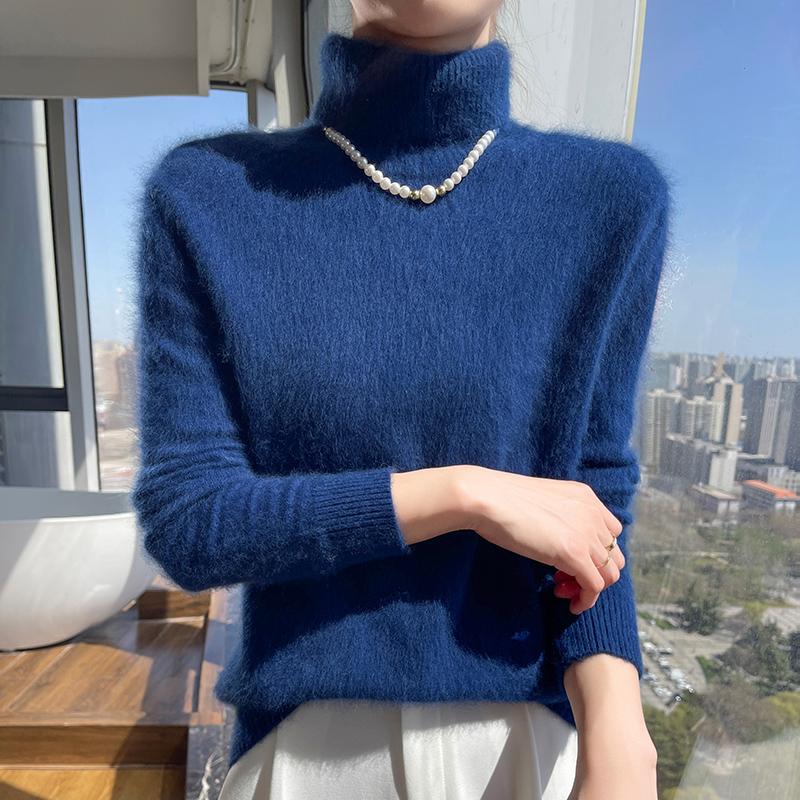 Женский кашемировый свитер Qinghe кашемир 30% кашемир 30% норка 30% шерсть 10% нейлон Женский осенне-зимний толстый кашемировый свитер мягкий и теплый