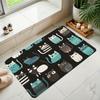1 шт. Коврик для кухни с мультяшным рисунком кошек, Нескользящие придверные коврики, Поп-дизайн, Коврик для ванной комнаты, Коврик для ванной, Ковер для дома, Декор для раковины, Прачечной