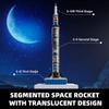 846 деталей Строительные блоки Модель Космической Ракеты Игрушка Полупрозрачные Образовательные Игрушки Совместимы с Другими Наборами Кирпичей Рождественские Подарки