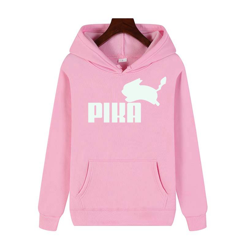 Women Hoodies Japanese Anime Pika  Harajuku Pullover Black White Sweatshirt Spring Autumn Women Casual Streetwear Hoody