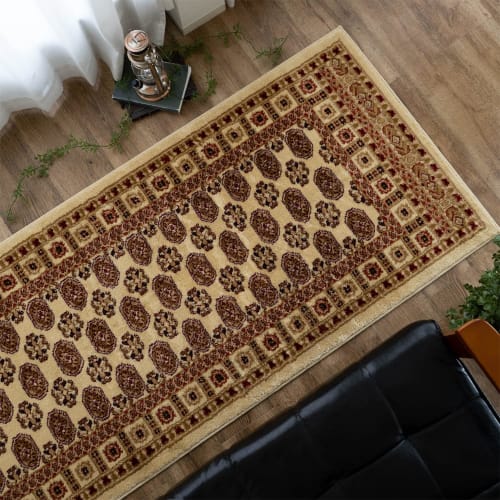 Sayan Sayan Bohara Pattern Kitchen/Hallway Rug, Legend III, 80x240cm, Beige, Wilton