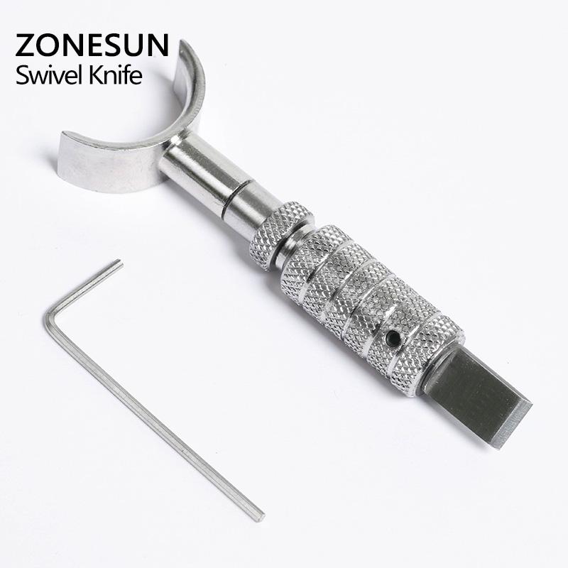 ZONESUN Инструменты для резьбы по коже Craft Tool Swivel Knife Deluxe Регулируемый сплав Shank Регулируемая высота со стальной режущей головкой
