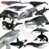 Oenux Ocean Animal Savage Megalodon Beluga Big Shark Orca Sperm Blue Whale Action Figures Sea Life Model Educational Kids Toy