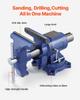 6-1/2" Multi-Purpose Bench Vise Heavy Duty Ductile Iron 360° Swivel Base