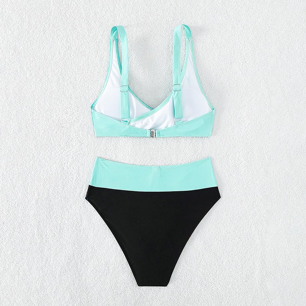 2026 Корейские купальники с высокой талией, комплект из двух предметов, купальник, элегантный женский купальный костюм, раздельный, для пляжного клуба, вечеринки, женская одежда