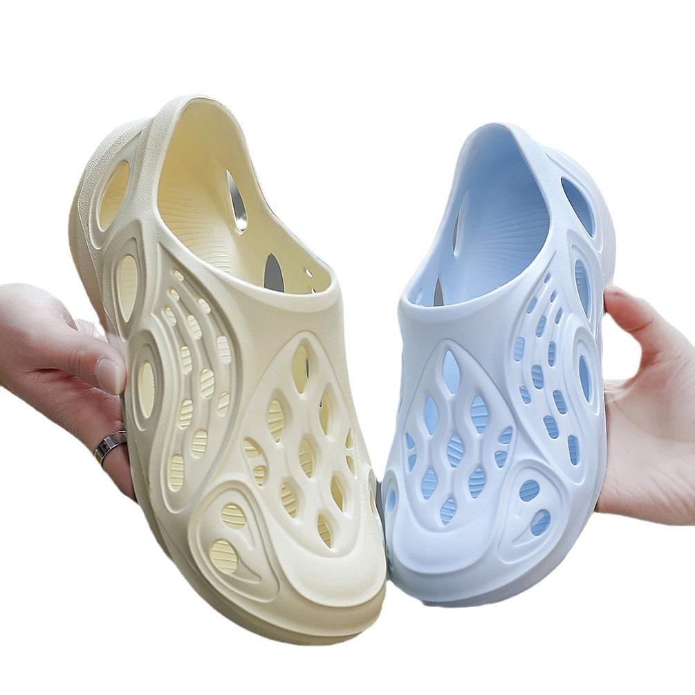 Пара кокосовых дырок обувь мужчины наступают на дерьмо чувство полые сандалии летняя пляжная обувь педаль сумка головные тапочки прилив