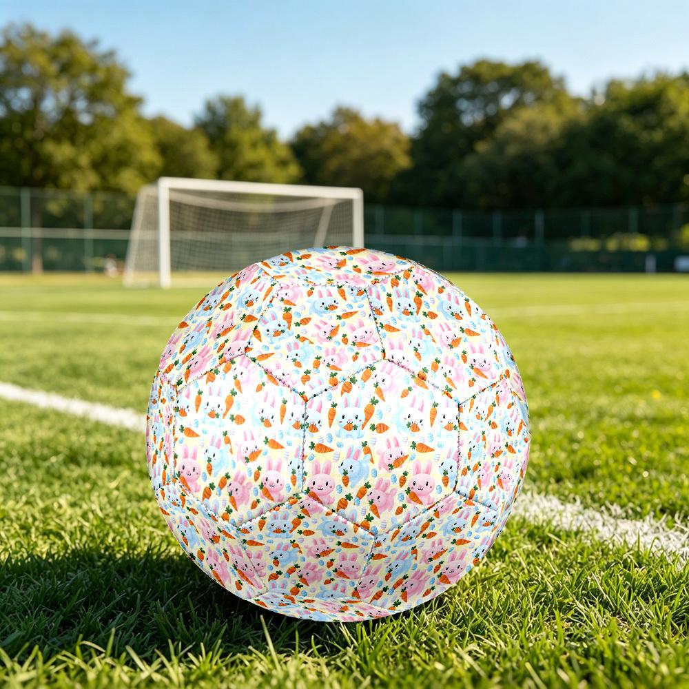 1pc Easter Bunny Carrots Size 5 Soccer Ball Professional Match Training Football Indoor &Outdoor Sports Ball Lightweight Durable m6537