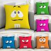 M&M'S Шоколадная наволочка Диван Декоративный Дом Двусторонняя печать Плюшевые Квадратные Наволочки-подушки Декор Подушки Чехол